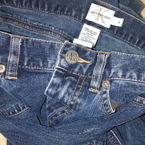 Calvin Klein 6 high-rise straight-leg blue jeans - Picture 3 of 3